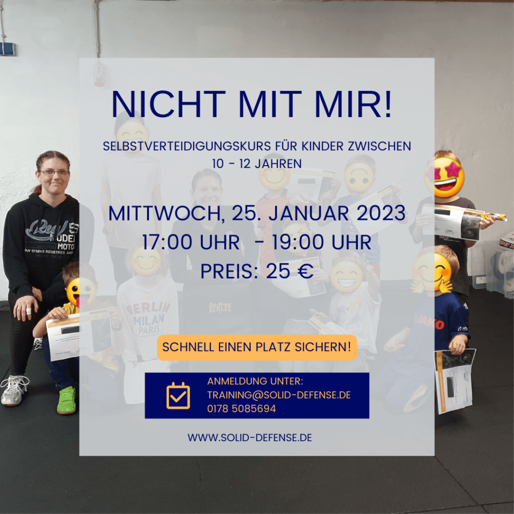 2. Kids Workshop Nicht mit Mir! 10-12 Jahre Januar